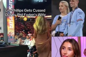 突尼斯vs日本-10-宣示主权福登看拳击比赛时被成人女星搭讪，妻子赶忙伸手阻止