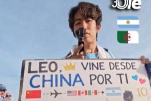 苏格兰vs摩洛哥-5-奥莱报现场采访中国球迷：我飞了20个小时来看梅西，我梦想成真了