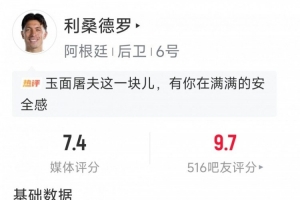 世界杯_西班牙vs佛得角-利桑德罗本场数据：3次解围，2次抢断，2次对抗均成功，评分7.4分